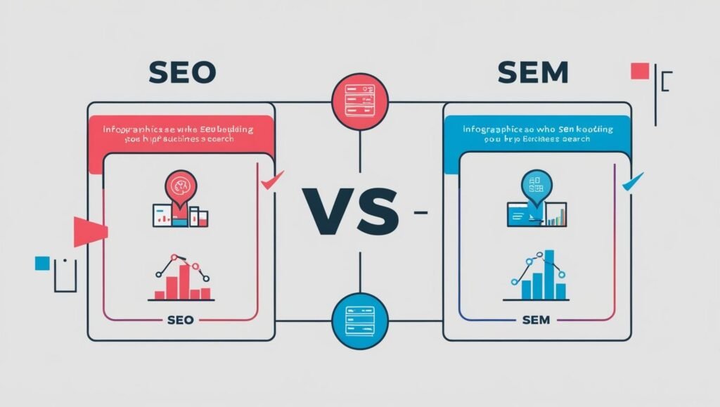 a diagram of a seo vs sem